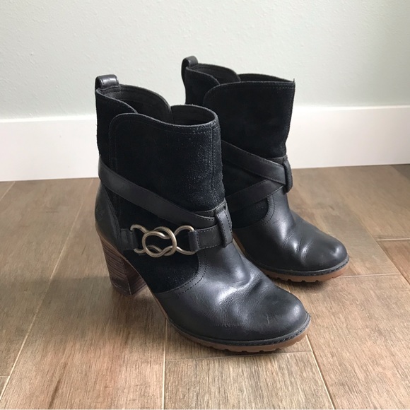 Cute Timberland Black Boots with Heel - Women’s Size 7 / 38 EU - Picture 8 of 14